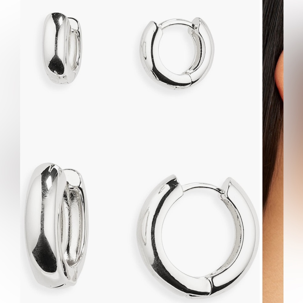 Nordstrom silver Huggies earrings